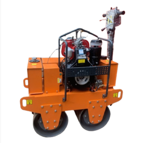 Orange Walk Behind Double Drum Vibrator Roller