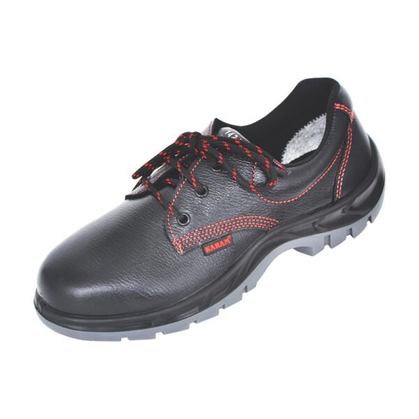 Karam Deluxe Leather Red Stitched Safety Shoes FS01